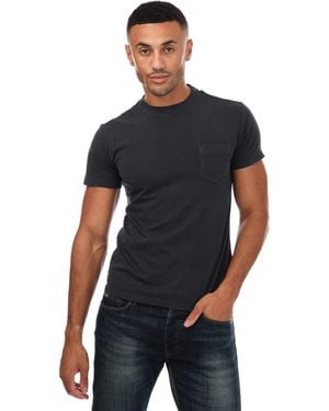 Replay Cotton Crew-Neck Pocket Tee - Black