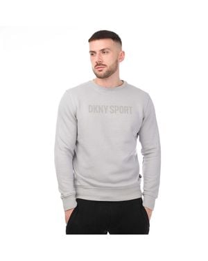 DKNY Printed Logo Crewneck Sweatshirt - Grey