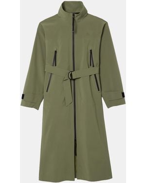 Lacoste Long Oversized Water-Repellent Parka Jacket - Green