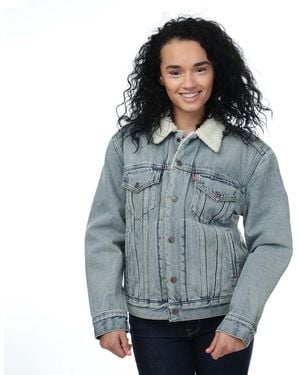 Levi's Ex-boyfriend Sherpa Trucker Jacket - Blue