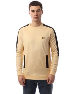 Lyle & Scott Branded Crew Sweatshirt - Natural
