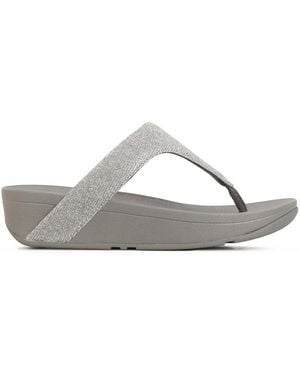 Fitflop Lottie Glitzy Toe Thong Sandals - Grey