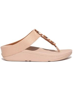 Fitflop Halo Shimmer Toe Post Sandals - Pink