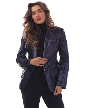 Tom Ford Jacquetta Single Breasted Jacket - Blue