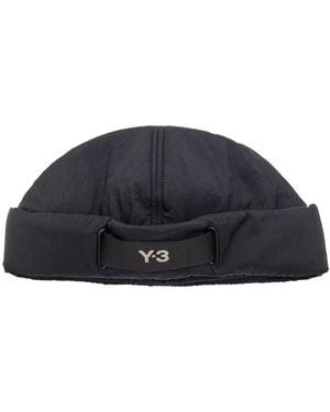 Y-3 Webbing Padded Beanie - Blue