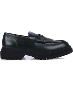 Fred Perry Leather Loafers Size 3 - Black