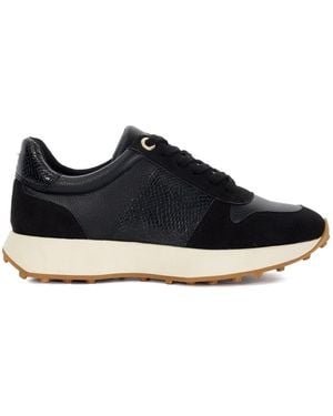 Dune Ld99 Snake Skin Textured Low Top Trainers 4 (37) - Blue