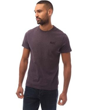 Superdry Vintage Logo Embroidered T-shirt - Purple