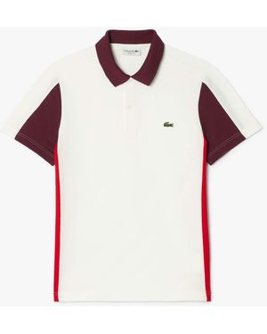 Lacoste Regular-Fit Colour Block Polo Shirt - Natural