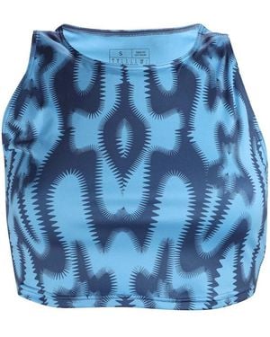 adidas Studio Printed Tank Top - Blue
