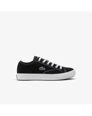 Lacoste Canvas Low Trainers - Black