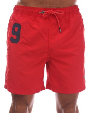 Superdry Vintage Polo Swim Shorts - Red