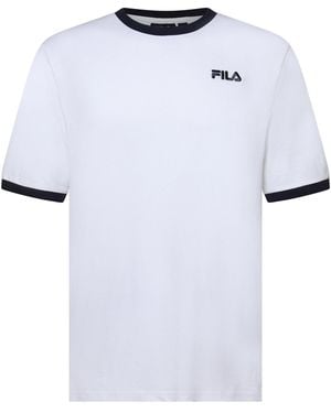 Fila Aster Wordmark Crew Neck Short Sleeve Jersey T-Shirt - White