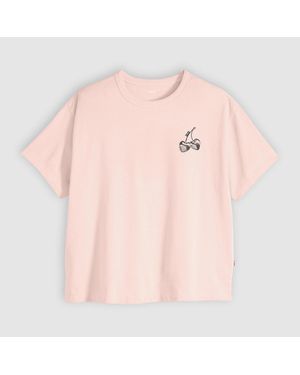 Levi's Vintage Text Graphic Crew Neck Short Sleeve T-Shirt 8 (Xs) - Pink