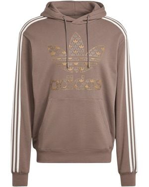 adidas Classic Mono Graphic Hoodie - Brown