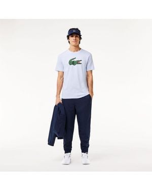 Lacoste Dry Xxl Logo Sport T Shirt - Blue