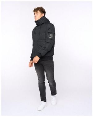 Crosshatch Fur Lined Hood Jacket - Grey