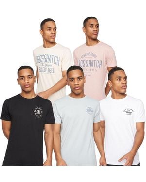 Crosshatch Pack Of Fremal T Shirts - White
