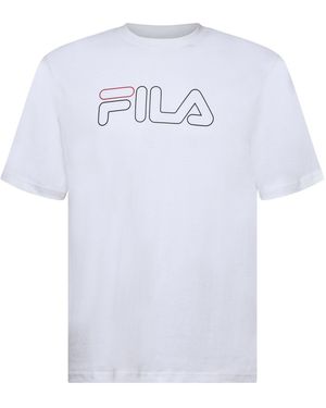 Fila Harrison Wordmark Crew Neck Jersey T-Shirt - Blue