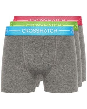 Crosshatch Astral 3Pk Boxers - Grey