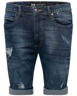 Crosshatch Riptrey Denim Shorts - Blue