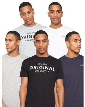 Crosshatch Pack Of Wester Print T Shirts - Blue