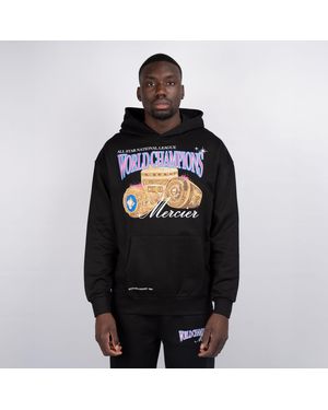 Mercier Relaxed-Fit Champions Ring Cotton Hoodie - Black
