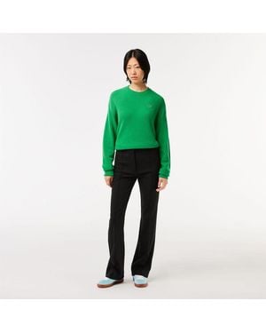 Lacoste Waist Flared Dress Trousers - Green