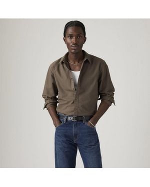 Levi's Button Down Collar Long Sleeve Shirt - Brown