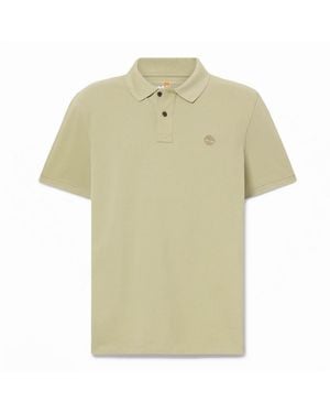 Timberland Millers Logo Collared Neck Short Sleeve Shirt - Green
