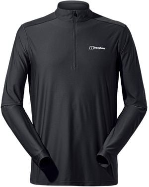 Berghaus 24 7 Base Long Sleeve Zip T-Shirt - Black