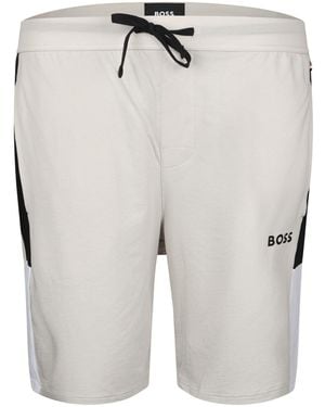 BOSS Bermuda Shorts With Elasticated Waistband - Grey