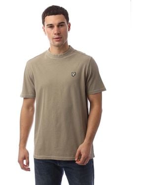 Lyle & Scott Dye Crewneck T Shirt - Brown