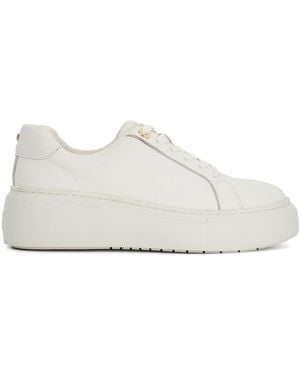 Dune Estrids Lace Up Branded Chunky Cupsole Trainers - White