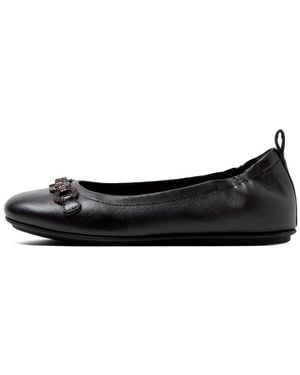 Fitflop Sparkle Ballerina Court Shoes - Black