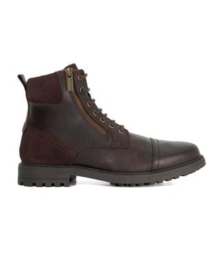 Dune Cayden Leather Chukka Boots - Brown