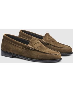 G.H. Bass & Co. Whitney Suede Weejuns Loafers - Green