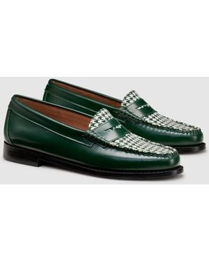 G.H. Bass & Co. Whitney Houndstooth Weejuns Loafers - Green