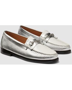 G.H. Bass & Co. Lianna Bit Colourblock Weejuns Loafers - White