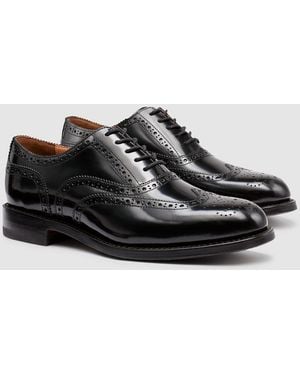 G.H. Bass & Co. Monogram Double Brogue Wingtip - Black