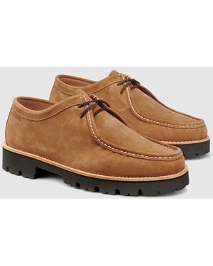 G.H. Bass & Co. Suede Wallace Super Lug Moc Shoes - Brown
