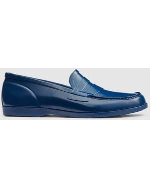 G.H. Bass & Co. Whitney Rubber Rain Loafer Shoes - Blue