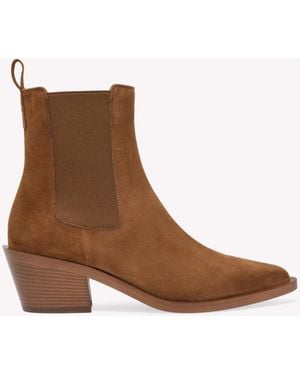 Gianvito Rossi Wylie Socks. Chamois - Brown