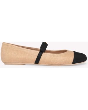 Gianvito Rossi Minou Ballerina, Marron - Neutre