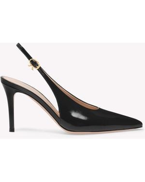 Gianvito Rossi Robbie Sling, Schwarz - Weiß
