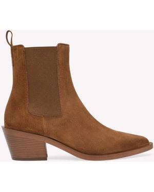 Gianvito Rossi Wylie Socks. Chamois - Brown