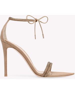 Gianvito Rossi Montecarlo, Sandals, , Praline Suede - White