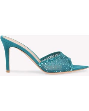 Gianvito Rossi Rania Mule 85 - Blue