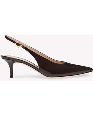 Gianvito Rossi Robbie Sling 55, Rot - Natur
