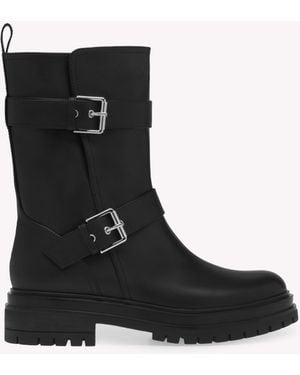 Gianvito Rossi Thiago Biker Bootie - Black